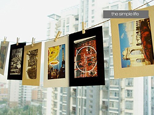 Romantic Life 2 Days Delivery 10pcs Wall Deco DIY Paper Photo Frame with Mini Clothespins and Stickers