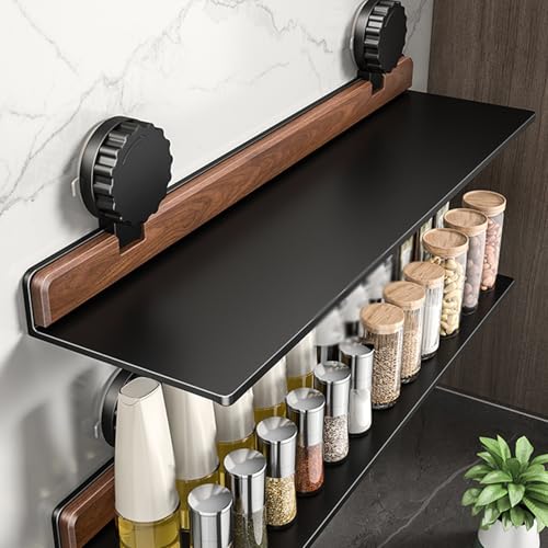 WTJDCCY Balda Radiador de Aluminio, Estanteria Flotante con Ventosas, Prevención de la oxidación Estanterias Almacenaje para Cocina, Baño y Sala De Estar(60x15cm/24x6in)
