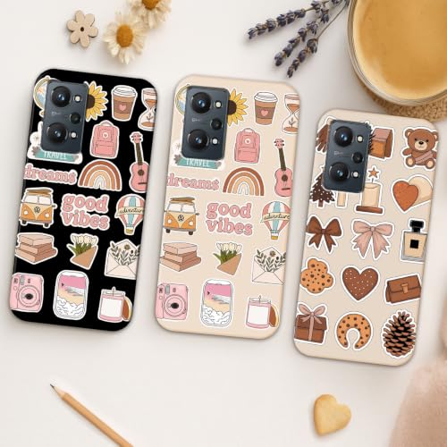 Image of COLORflow Back Cover Compatible with Realme GT Neo 2 5G | Pastel Dreams Collection Customized Back Cover Compatible with Realme GT Neo 2 5G