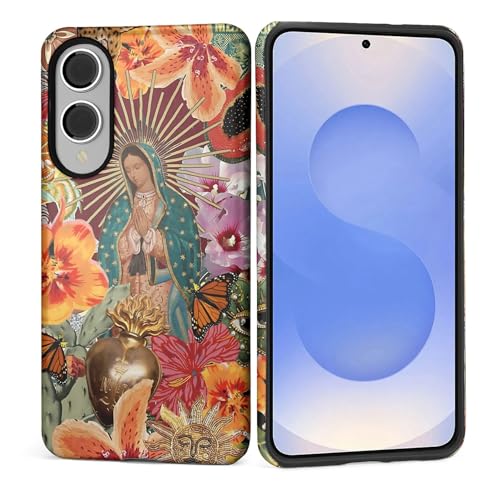 Coque Samsung S25 Edge fleurs Vierge Marie pour protéger votre téléphone au quotidien