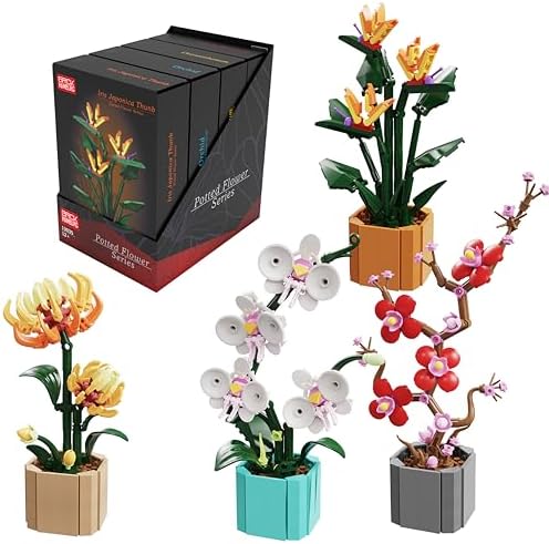 Building a Brick Flower Bed: 5 Surprising Products You'll Love 6 BRICK HAMBURG Flower Bouquet Building Blocks 4 Set, Artificial Flowers Toys Botanical Collection DIY Unique Home&Office Bonsai Decoration Adults, Teen Girls for Birthday