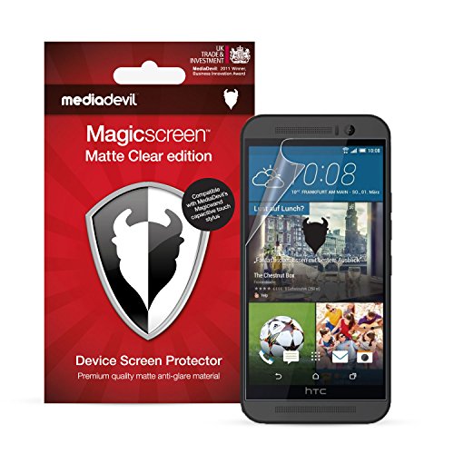 MediaDevil Protector de Pantalla para HTC One M9 (2015)   Edición Matte Clear (Mate, Antireflejo)   (2 Protectores)