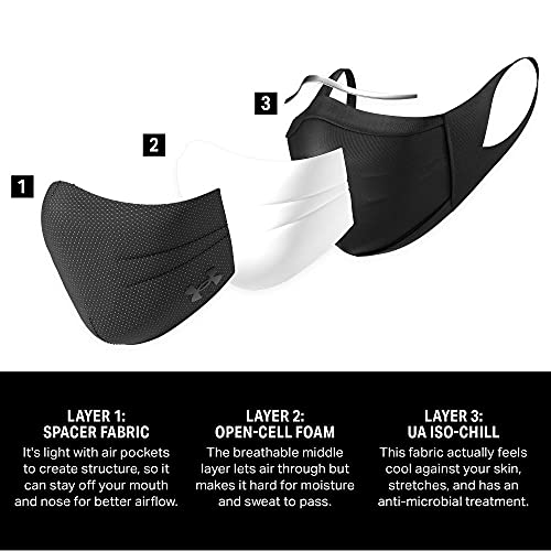Under Armour UA1368010-002 Adult Sports Mask , Black (002)/Silver Chrome thumb #5