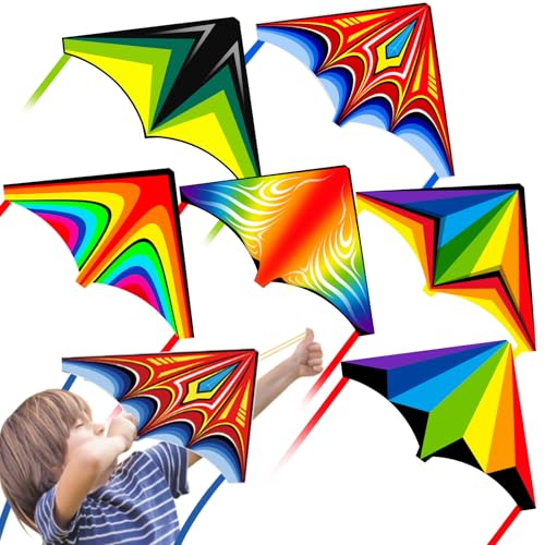 6 Pcs Mini Kites for Kids Ages 3-5 4-8 8-12, Finger Launcher Kite...