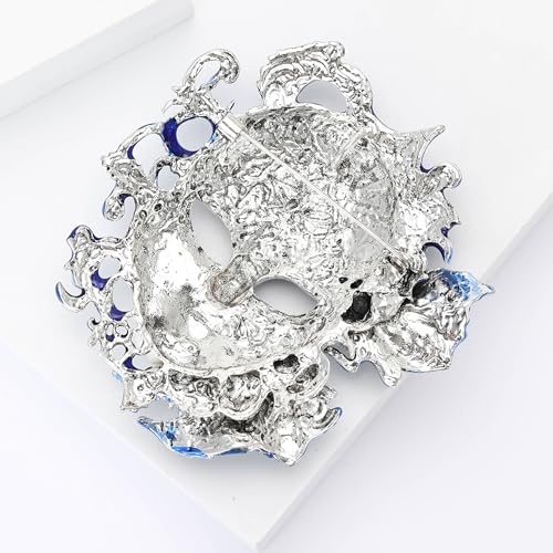 Image of Blue Venice Queue Mask Brooch Pin for Women & Men