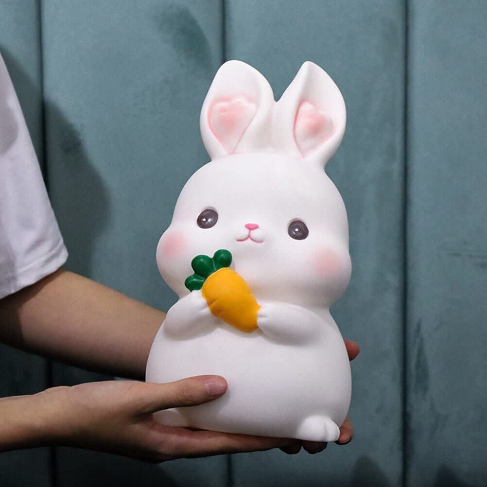 Luxylei Lapin Tirelire Mignon Lapin Tirelire Lapin De Pâques Boîte De Rangement D'argent Tirelire Pour Enfants Enfants Cadeau De Pâques