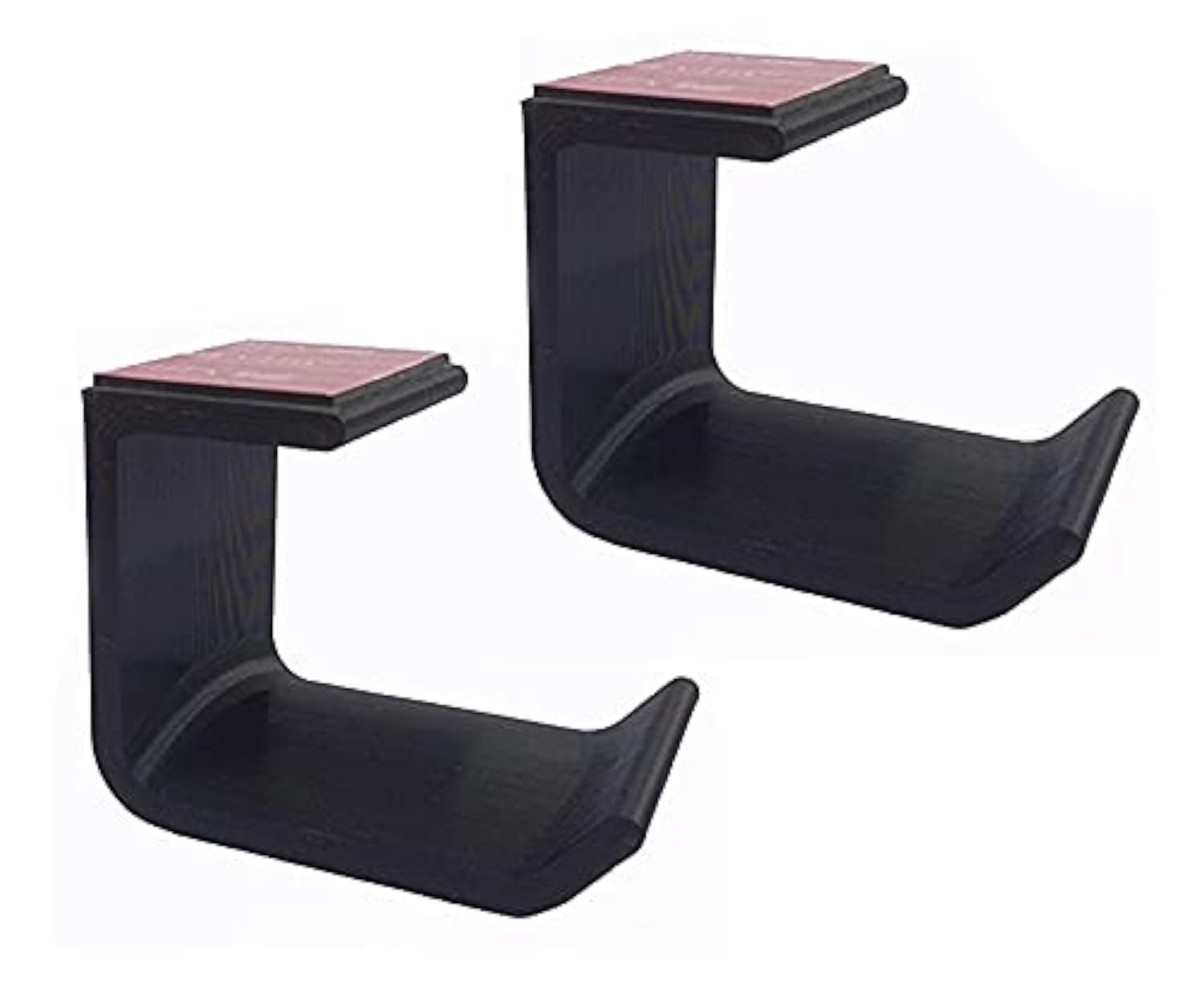 makerV Headphone Holder Gaming Headset Hanger Under Desk Mount Head Phone Hook Headphone Stand (Pack of 2: Black)