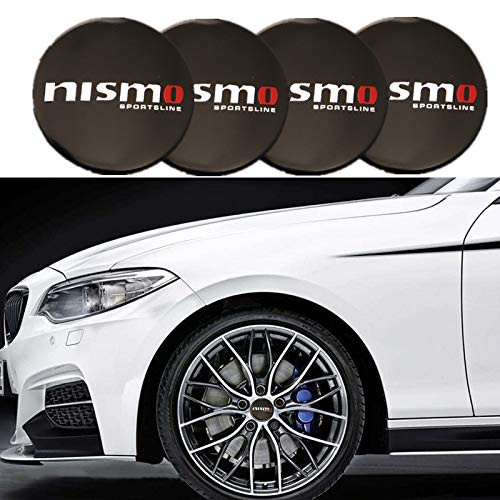 Buy 4pcs Set Sticker Logo Aluminium Emblem Badge Car Aluminium NISMO Wheel Hub Center Cap Emblem