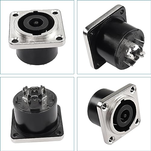 Conector panel Speakon NL8MPR hembra 8 polos plateado x2 miniatura 7
