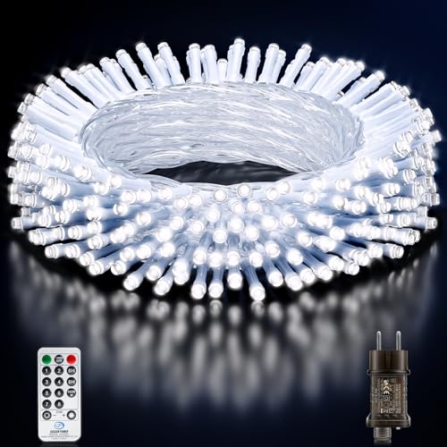 Lichterkette Außen 26,2M 220 LED, Kaltweiß Lichterketten...