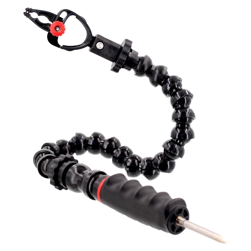 Flexibler Arm mit Erdspieß für Makrofotografie Plamp, Schwarz, 1/4-20 UNC, Bodenmontage und Klemmhalterung, für Kamera