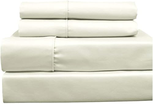 Miniatura 2 de Royal Hotel - Sábanas de 650 hilos, antiarrugas, bolsillo profundo, mezcla de algodón, de satén, hipoalergénicas, Algodón, Ivory, Completo
