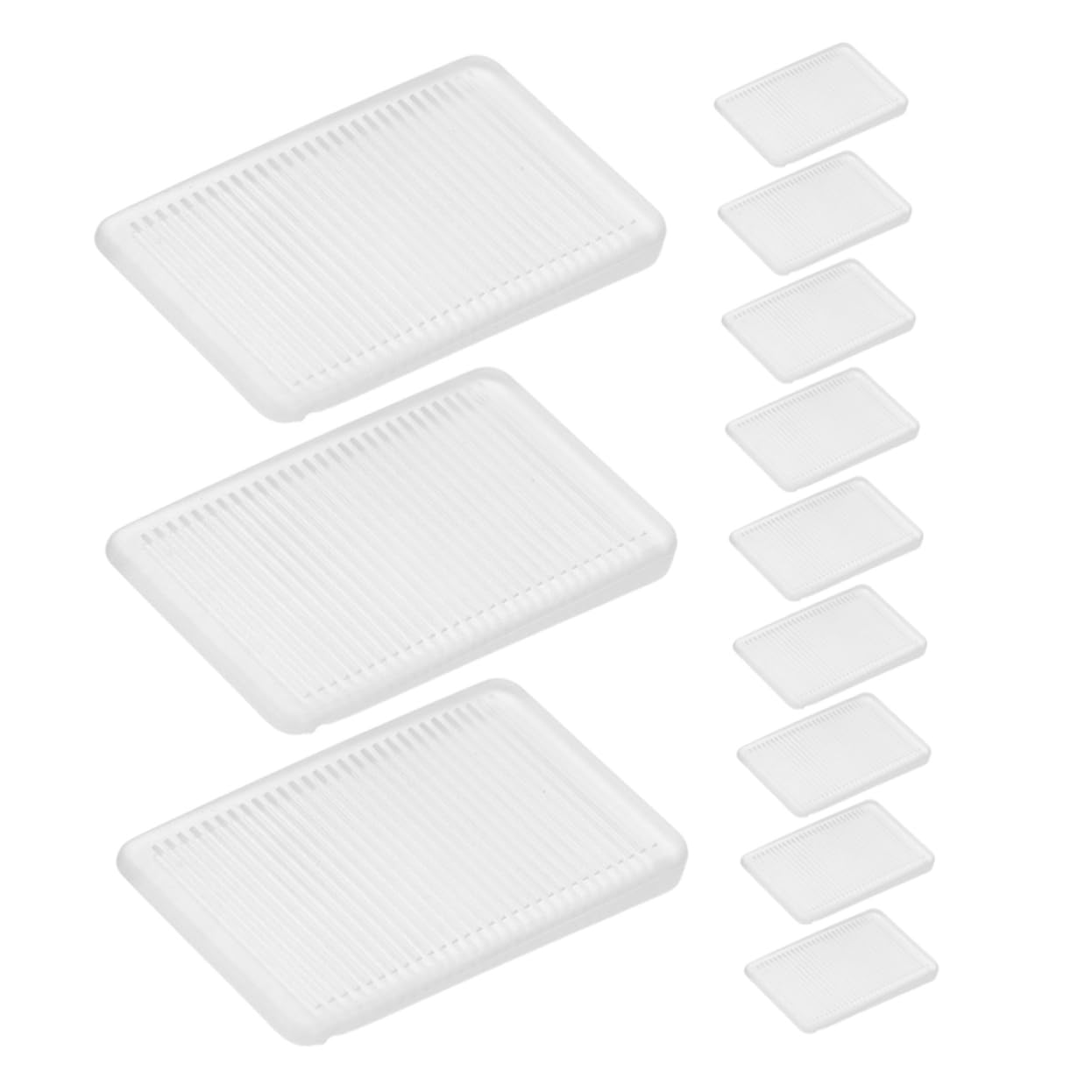 PRETYZOOM Table Leg Shims 16pcs Plastic Furniture Levelers for Uneven Floors Cabinet and Furniture