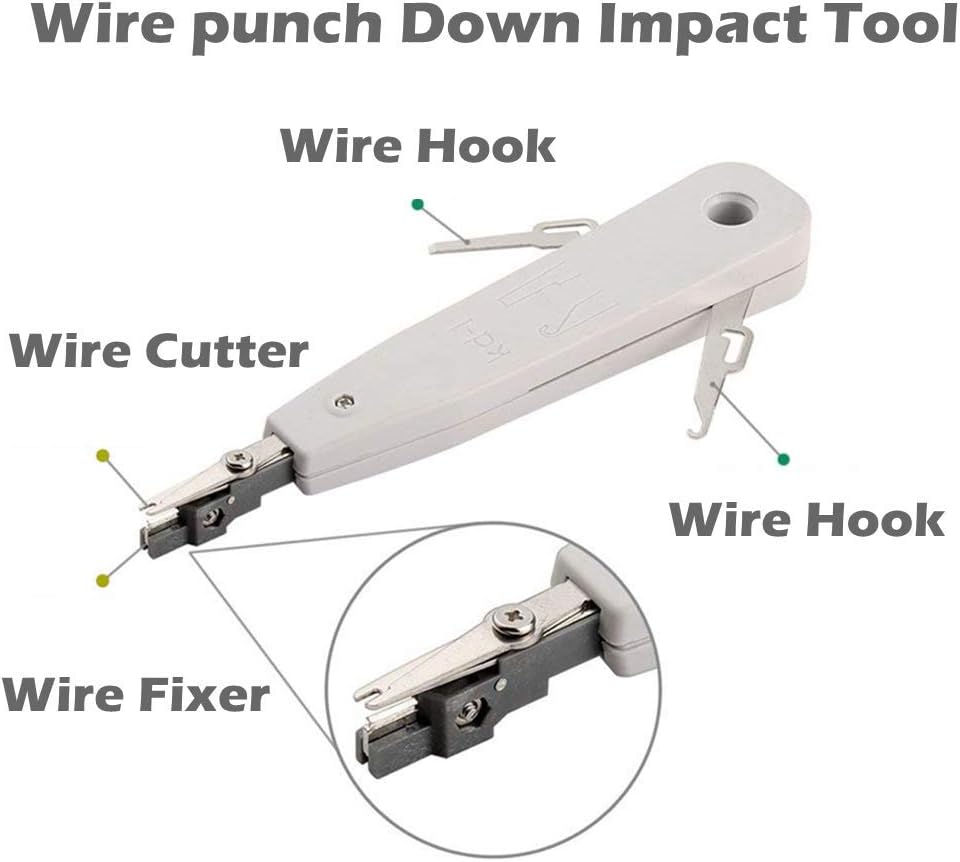 Network Tool Kit - TECHTOO Cable Repair Maintenance Tool Set 12 in 1 Including Cable Crimper, 8P8C 4P4C 6P6C Connectors, RJ45 RJ11 Cat5 Cat6 Cable Tester, Screwdriver, Cable Stripper (12 in 1)
