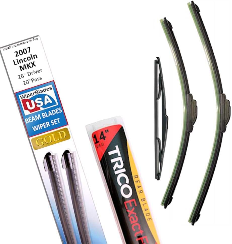 Beam Blade Wipers Replacement Set for 2007 Lincoln MKX w