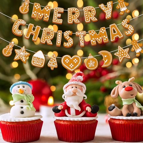 Image of Merry-Christmas Holiday Party-Decorations Wall-Window Banners - 2pcs Fireplace Happy New Year Birthday Paper Streamers, Hanging Backdrop Decor Lasting Surprise