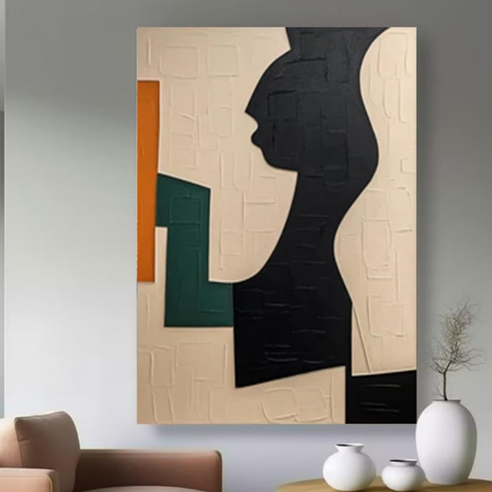 IHHGNB Modern Abstract Large Canvas Prints Painting Water Textured Wall Art Frameless Mural for Living Room Decor(50x70cm(20x28in)/No frame)
