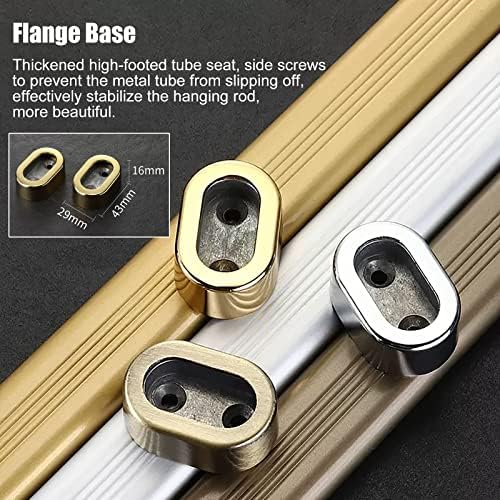 Heavy Duty 2.4mm Metal Closet Rod - 18in Wall Mount Clothes Bar for Bedroom, Bathroom, or Boutique - Modern Wardrobe Pole for Hanging Clothes & Organizing Cabinets