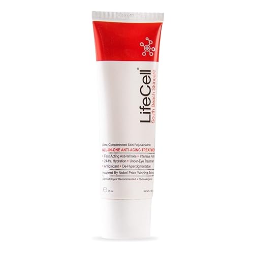 Miniatura 1 de LifeCell Tratamiento antienvejecimiento todo en uno genuino de South Beach Skincare  2.54 oz  Reduce el aspecto de las arrugas  Incluye DMAE,
