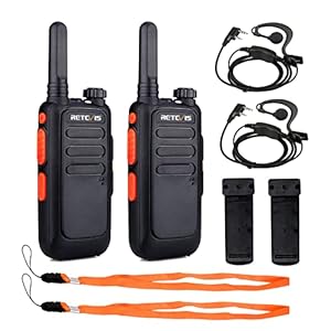 Retevis RT669 Walkie Talkie Mini, PMR446 Ricetrasmittenti Professionali con Auricolare, VOX Squelch, Walkie Talkie con Auricolari per Famiglia, Campeggio (Nero, 2 Pz)