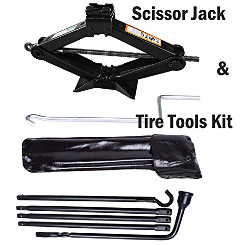 Buy Autofu Spare Tire Repair Tools Wrench and Scissor Jacks 2 Ton Fits