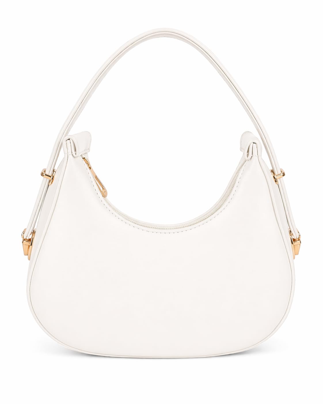 Women's White Crescent Moon Shoulder Bag, Crossbody Sling with Detachable Adjustable Strap, for Casual, Office and Party-image-35