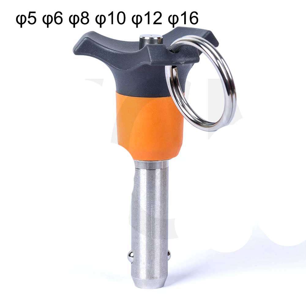 Perni di bloccaggio a sfera Perni a sgancio rapido Perno di allineamento di precisione con gambo rettificato. bloccaggio positivo a semplice effetto fino allo sblocco-VCN120-12,70 mm