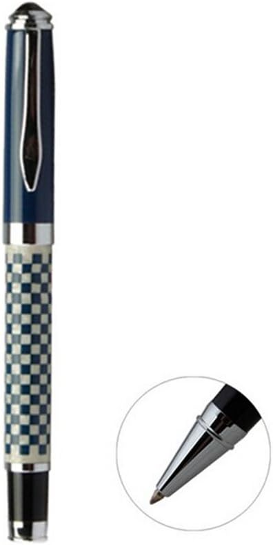 Gullor 2033 Blue and White Small Square Rollerball Pen with Silver Clip