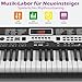 Asdsed Piano Keyboard für Einsteiger, 61 Tasten Elektronisches Klavier mit Notenständer, Lernmodi, Mikrofon, E-Piano Geschenk für Kinder ab 7 Jahre (Schwarz ohne Ständer)