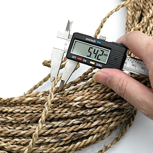 50M di corda in giacinto d'acqua e paglia di larghezza 5MM, intrecciata a mano, materiale in erba, trecce di rattan, lavorata a maglia, per riparazione di sedie, cestino decorativo