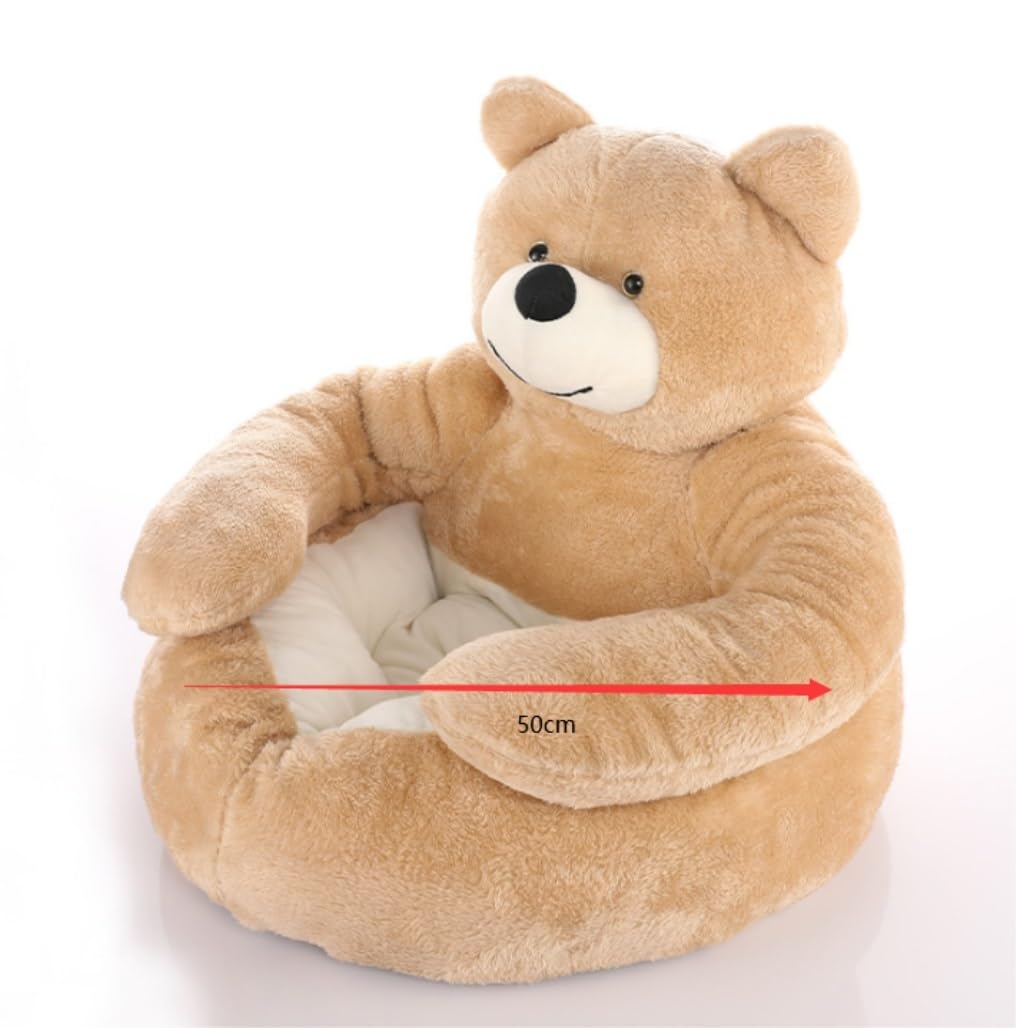 Katzenbett Haustierbett Hotsel Haustierbett, Superweiches Katzenhöhlenbett Für Den Innenbereich, Katzen-Iglu-Bett, Winter, Warm, Niedliche Bären-Umarmung, Katzen-Schlafmatte Hundesofa Schlafen (Color