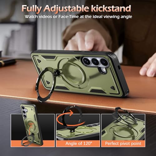 Image of for Samsung Galaxy S26 Plus Case Magnetic with stand, with Mag-Safe, with Screen Protector, Wireless Charging, Shockproof for Samsung S26 Plus 5G Phone Case, Ring Holder Cover for Samsung S26 Plus