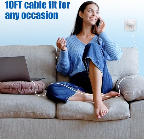 Image of iPhone 17 16 15 Fast Charger Block and 10ft Type C to C Cable Cord Long, 20W USB C Charging Plug for Apple iPhone 17 Pro Max /17 Air /16 Pro Max /16 /15 Pro /15 Plus /iPad Mini,Wall Power Adapter Cube Brick