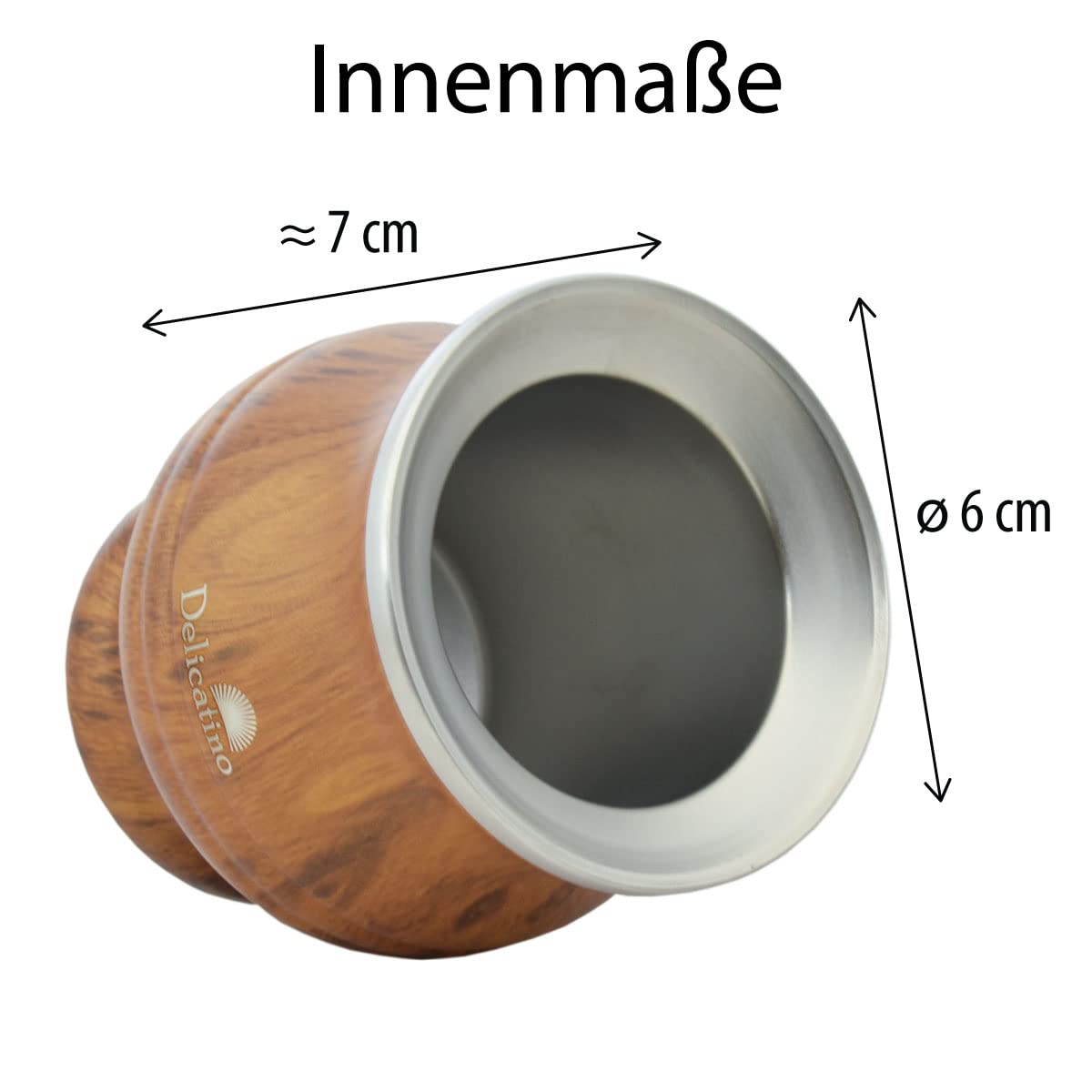 Mate COMBO EDELSTAHL silber/braun
