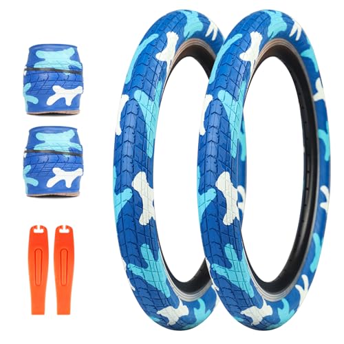 BALINGE 20 x 2.125 Bike tire 2 Pack 20 Bike tire BMX Bike Tires Kids Blue 20' Bike Tires Folding...