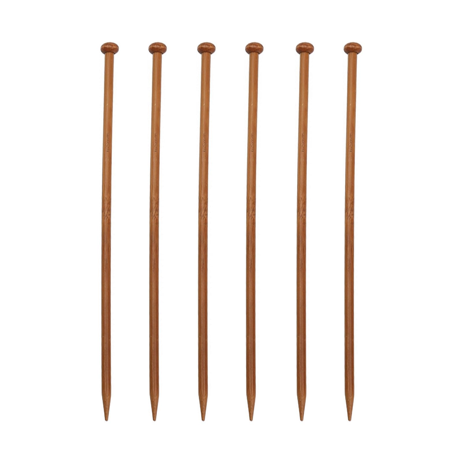 NEWFT 6PCS Crochet Hook Wooden Knitting Needle Kits Knitting Needle for Weaving Bag, Socks, Yarn Straight Stick for Sweater Scarves