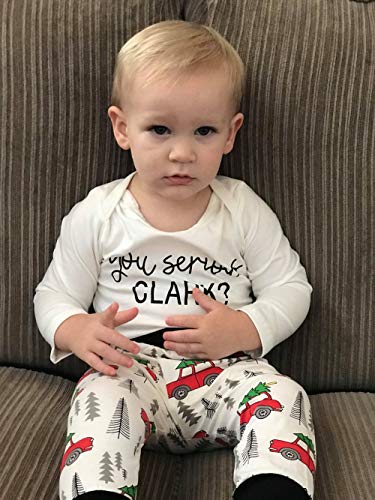 YOUNGER STAR Family Christmas Newborn Baby Xmas Car Romper Pants+Xmas Hat Coming Home Outfits Set3