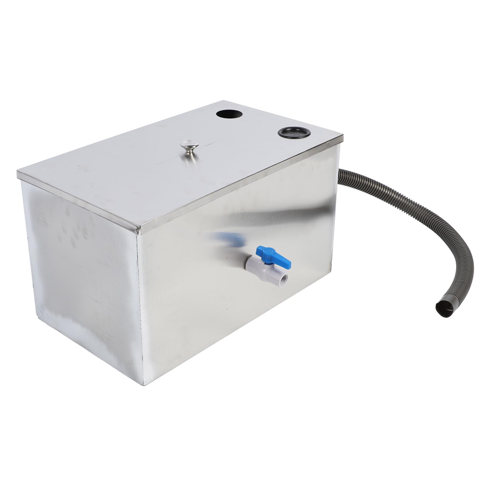 Stainless Steel Top Inlet Large Capacity Grease Trap 4 GPM Oil Water Separator for Restaurant Home Filtration Dependable Sealing Design