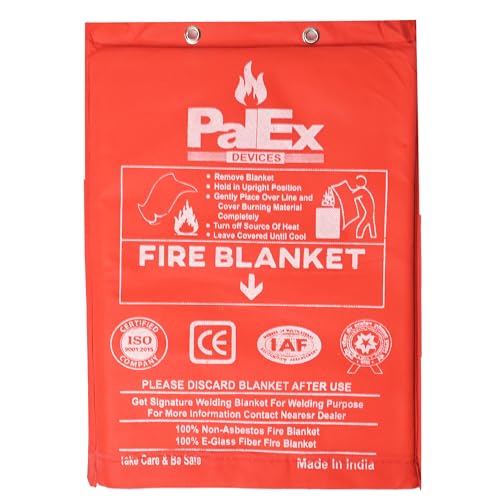 Image of SecureGuard Fire Blanket, Fiberglass Protection Emergency Fire Blanket for Home, Kitchen, Car, School, Office | Flame Retardant Safety Blanket for Fire Rescue (40 L x 40 W Inch, Pack of 10)