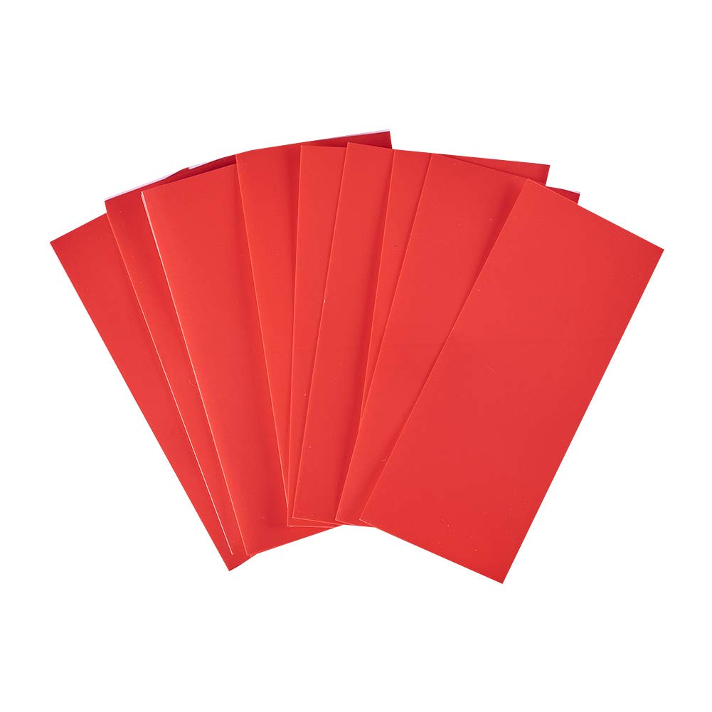 Othmro 10pcs 18650 Battery Wraps, 30mm Width Flat PVC Heat Shrink Tubing Battery Insulating Cover Protective Sleeve for 18650 Single Battery, 72mm Length (Red)