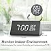 Wooden Digital Alarm Clock, LED Digital Clock with 3 Modes, Acoustic Control Clock with Time Temperature and Humidity, 3 Levels Adjustable Brightness