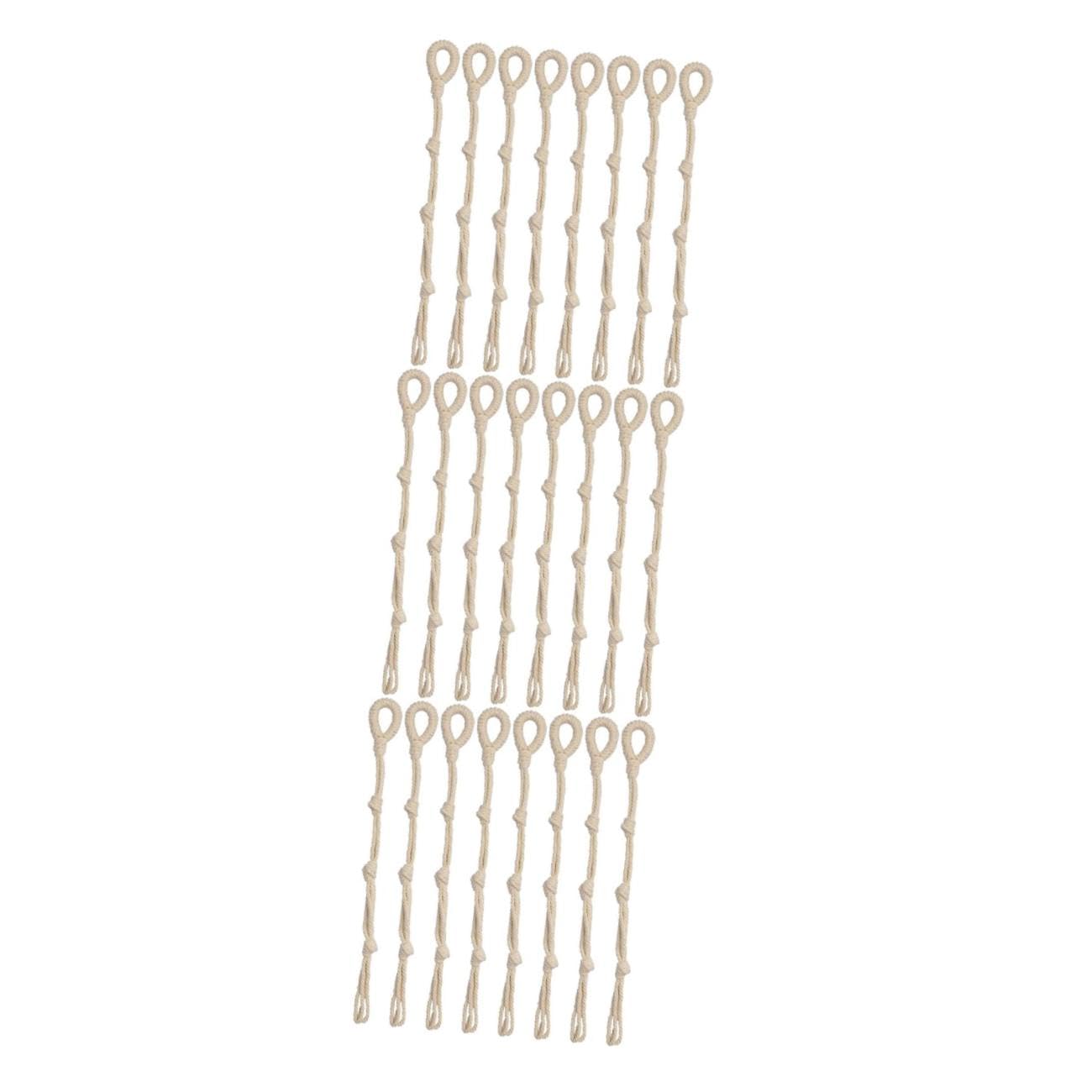 3 Ensembles Rallonge De Crochet Pour Plante Cintre Jardinière Suspendue D'extérieur Corde À Suspendre Pour Pot De Fleurs Corde Suspendue Pour Pot De Fleurs Coton Beige 8 Pièces * 3