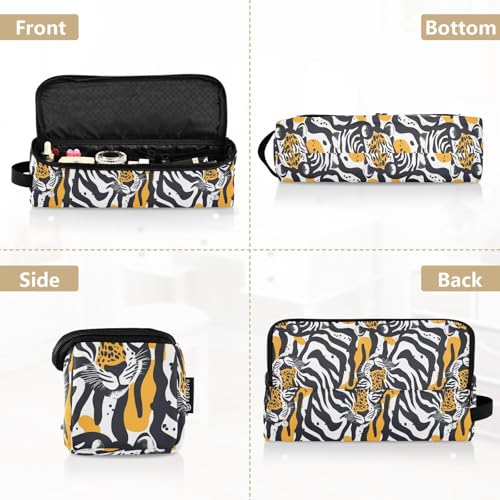 Bolsa de viaje Art Wild Marble para herramientas de cabello, resistente al calor, con tapete para planchas, rizadores y accesorios para cuidado del cabello, organizador portátil miniatura 5