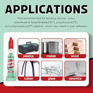Super Glue Gel Clear for Wood Plastic Metal, Instant Superglue All Purpose Multipack Cyanoacrylate Adhesive Repair Ceramic Model Leather Rubber Glass Pottery, Strong Bonding Single Use Glue Minis