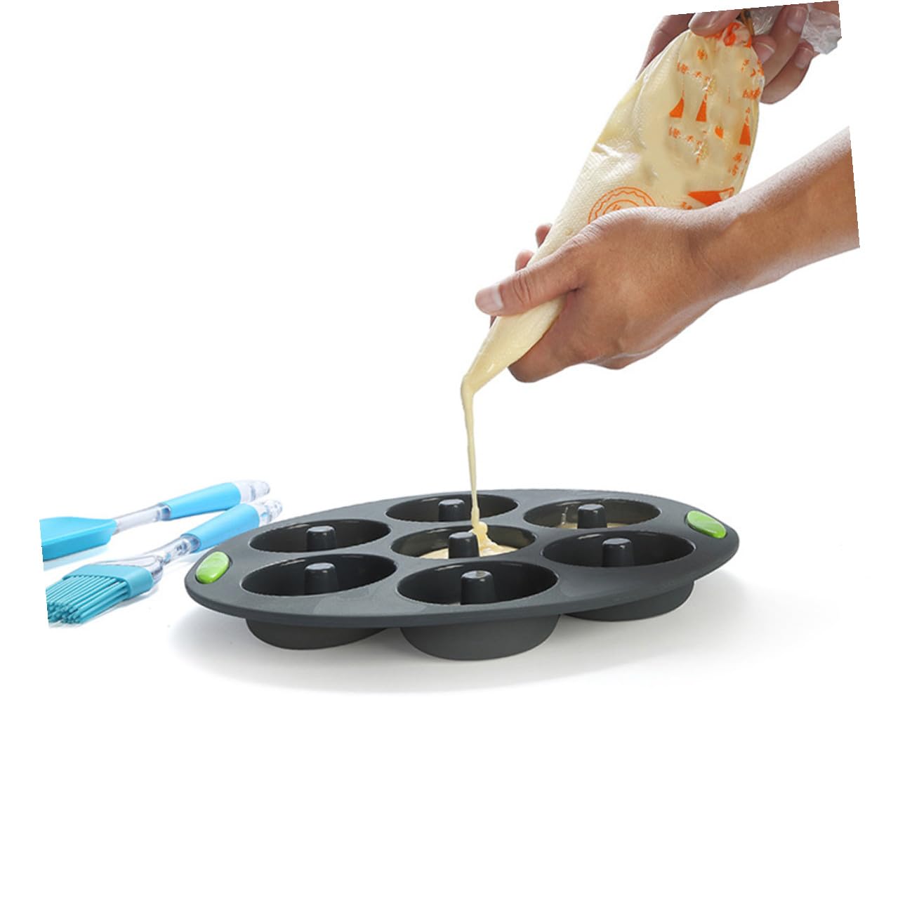 Set de Moldes de Silicona 5 Piezas para Hornear Pasteles | Flexible y Resistente al Calor, Uso en Cocina, Adecuado para Repostería y Manualidades