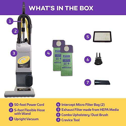 ProTeam 107252 ProForce 1500XP HEPA 15 Upright Vacuum