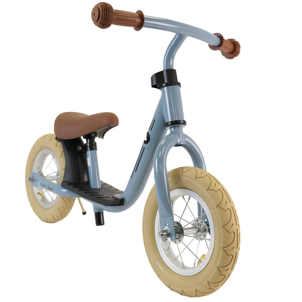 Bandits & Angels Metall-Laufrad Starter Retro mit Trittbrett ab 2 Jahren – grünes Laufrad – Verstellbarer Sattel 29 bis 39 cm – für Jungen und Mädchen – niedriger Einstieg mit Trittbrett