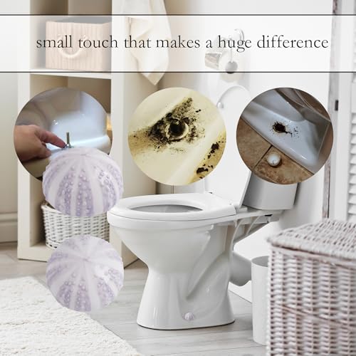 Image of ZUNON Toilet Bolt Covers, Decorative Toilet Bolt Caps, Ceramic Cute Screw Cover Caps for Botton Bathroom Decor Easy Installation Set of 2 (Purple sea Urchin)