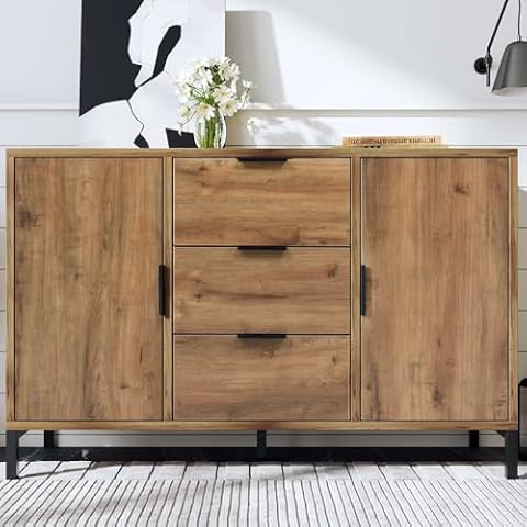 LULUWA Sideboard Cabinet for Living Room Chest of Drawers Cover