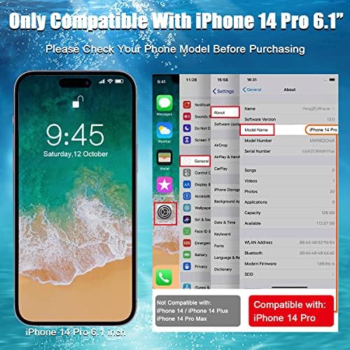 For iPhone 14 Pro Screen Protector and Camera Lens Protector,Easy-Installation Tool,iPhone14 Pro 6.1 Tempered Glass Film,2-Pack Each;9H Hardness,Full Coverage,Anti-Scratch,HD-Clear,Not for iPhone 14